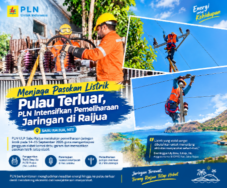 Menjaga Pasokan Listrik Pulau Terluar, PLN Intensifkan Pemeliharaan Jaringan di Raijua