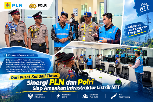 Dari Pusat Kendali Timor: Sinergi PLN dan Polri  Siap Amankan Infrastruktur Listrik NTT
